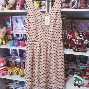 NWT kawaii blush/pale pink Forever 21 heart print dress medium